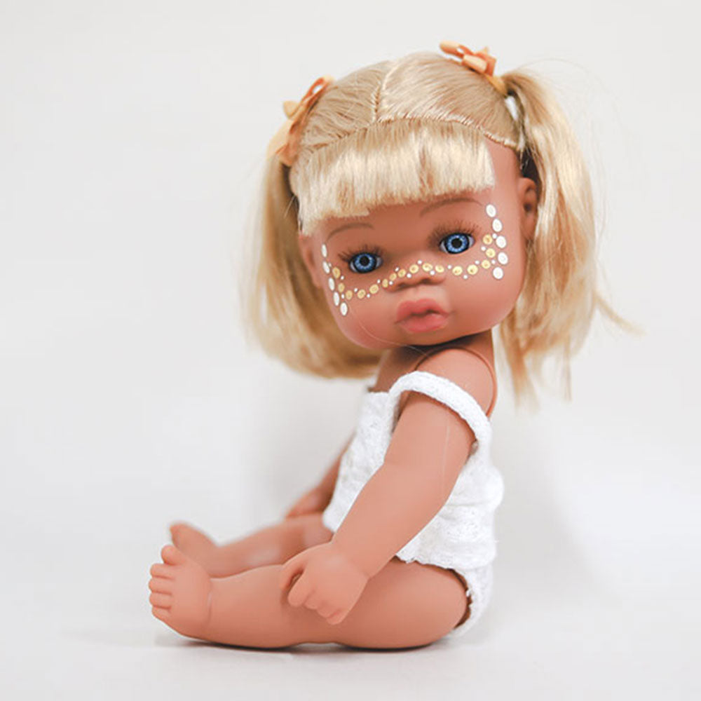 Aboriginal doll with blonde hair